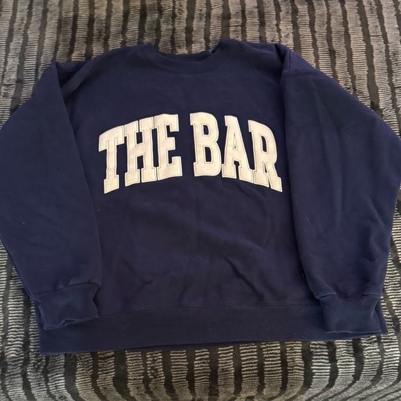 THE BAR VARSITY SWEATSHIRT NAVY/WHITE - Picture 4 of 5